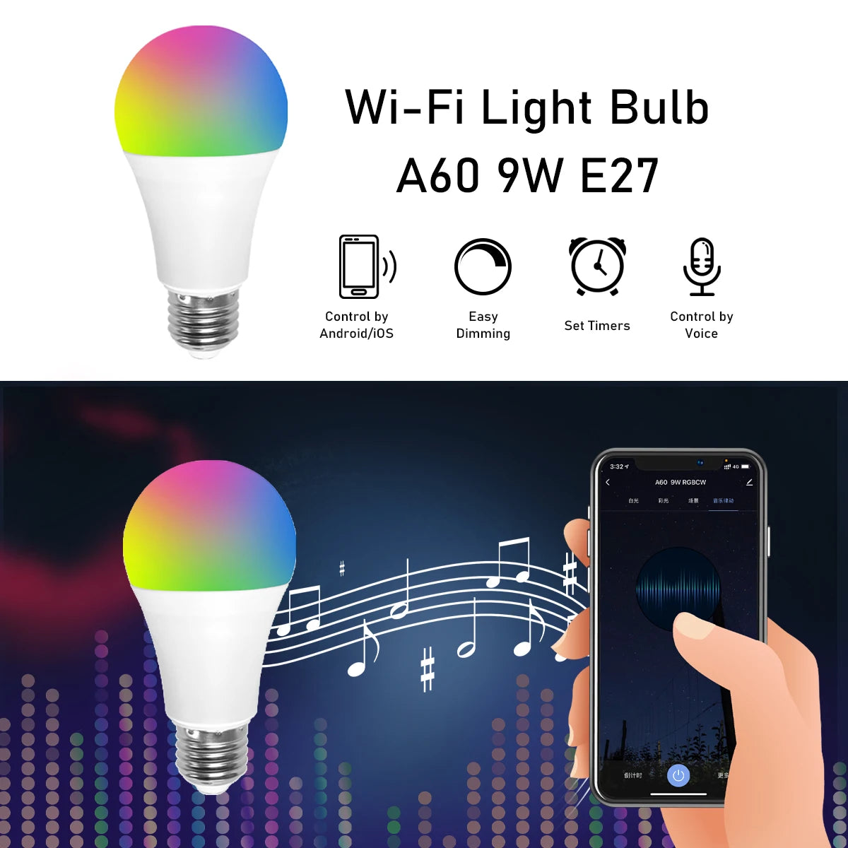Smart WiFi LED Bulb Set