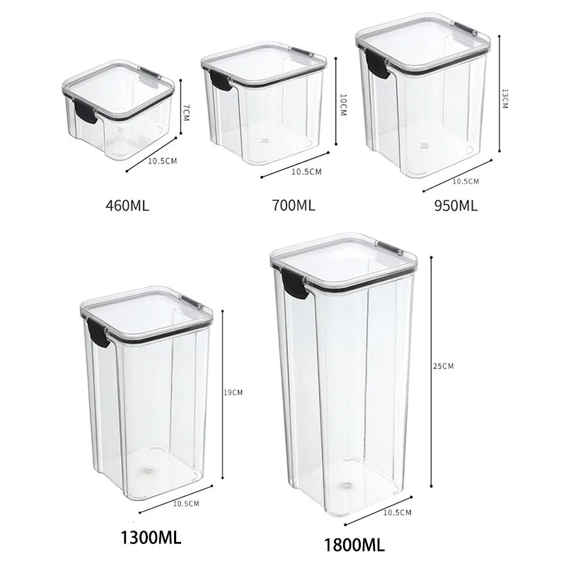 Sealed Kitchen Storage Jars Set