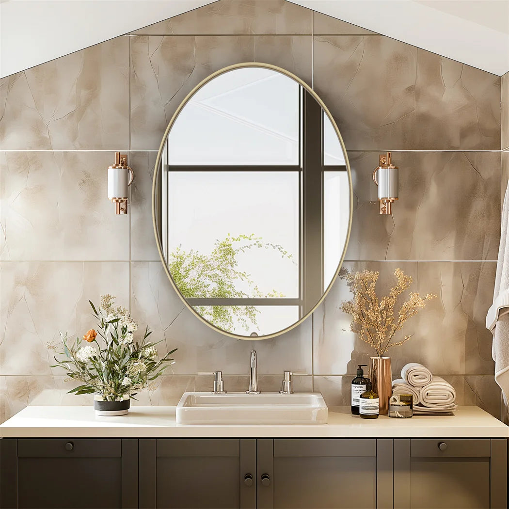 Brushed Gold Wall Mirror