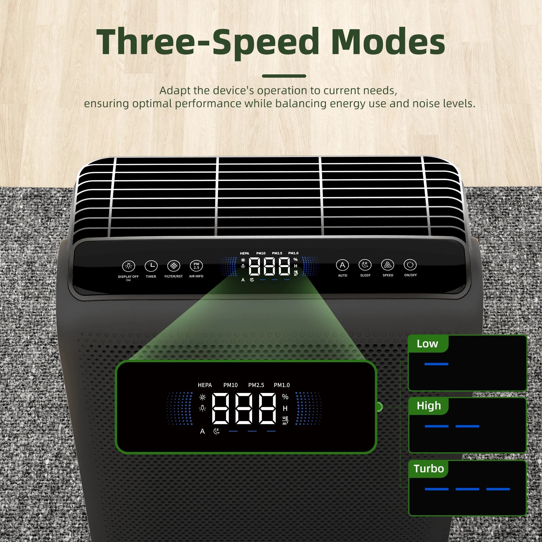 Smart Air Purifier with HEPA Filter