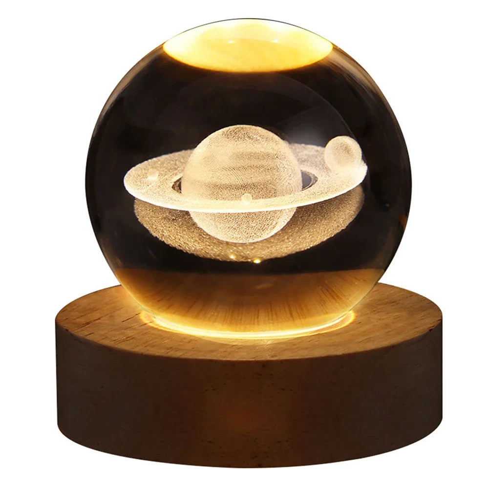 3D Crystal Galaxy Night Light