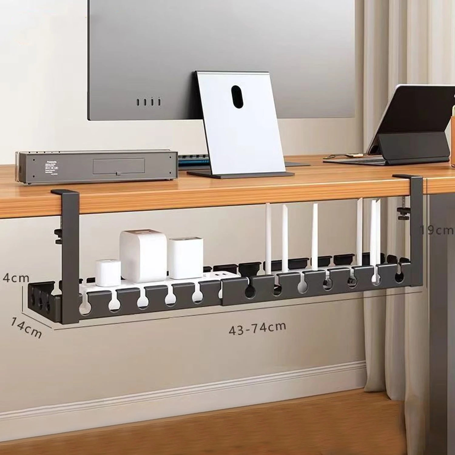 Under Desk Cable Management Tray