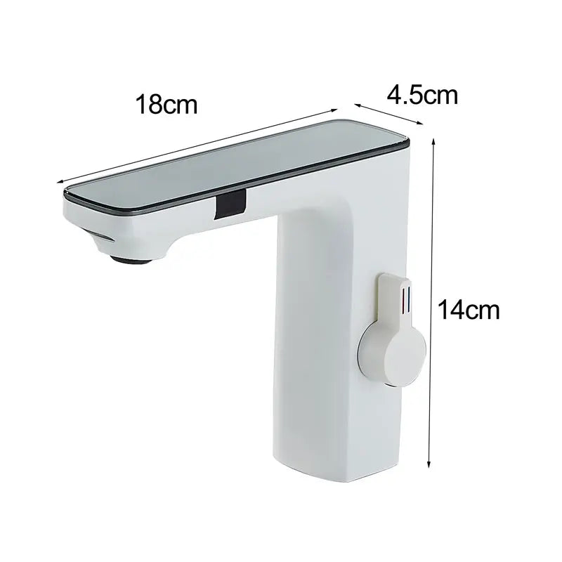 White Smart Dual Sensor Faucet