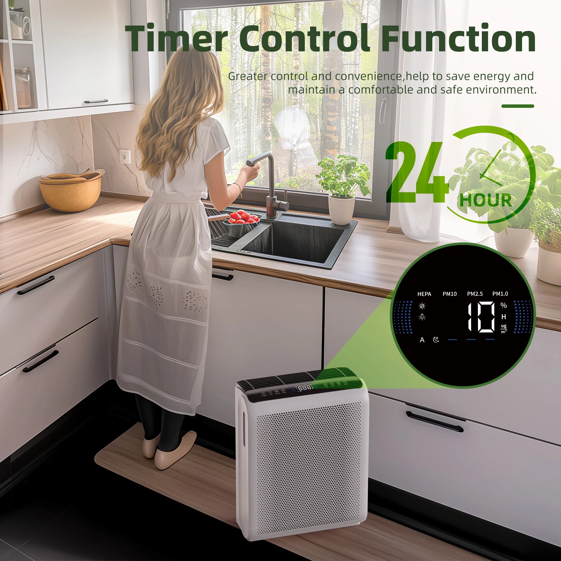 Smart Air Purifier with HEPA Filter
