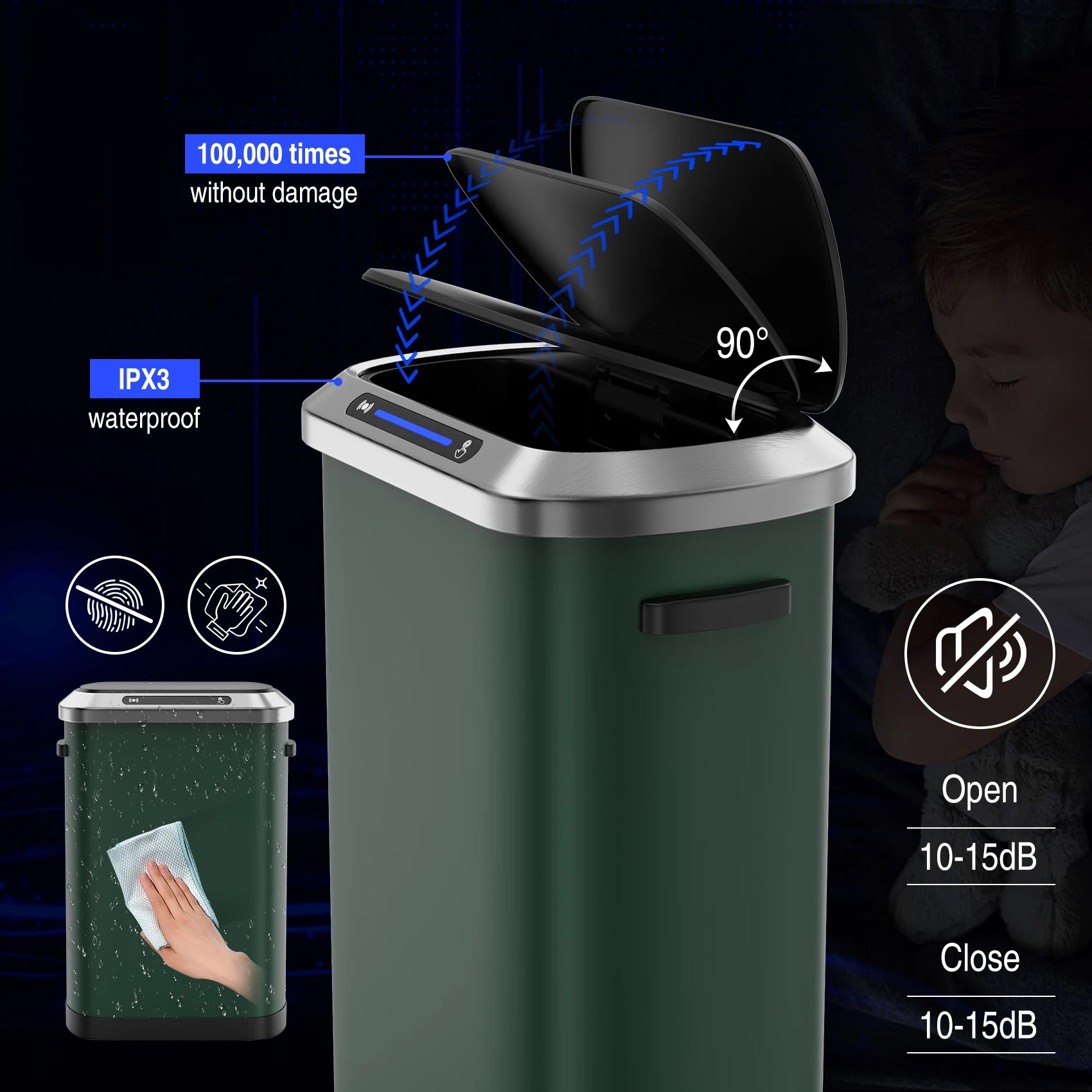 50L Smart Sensor Trash Can
