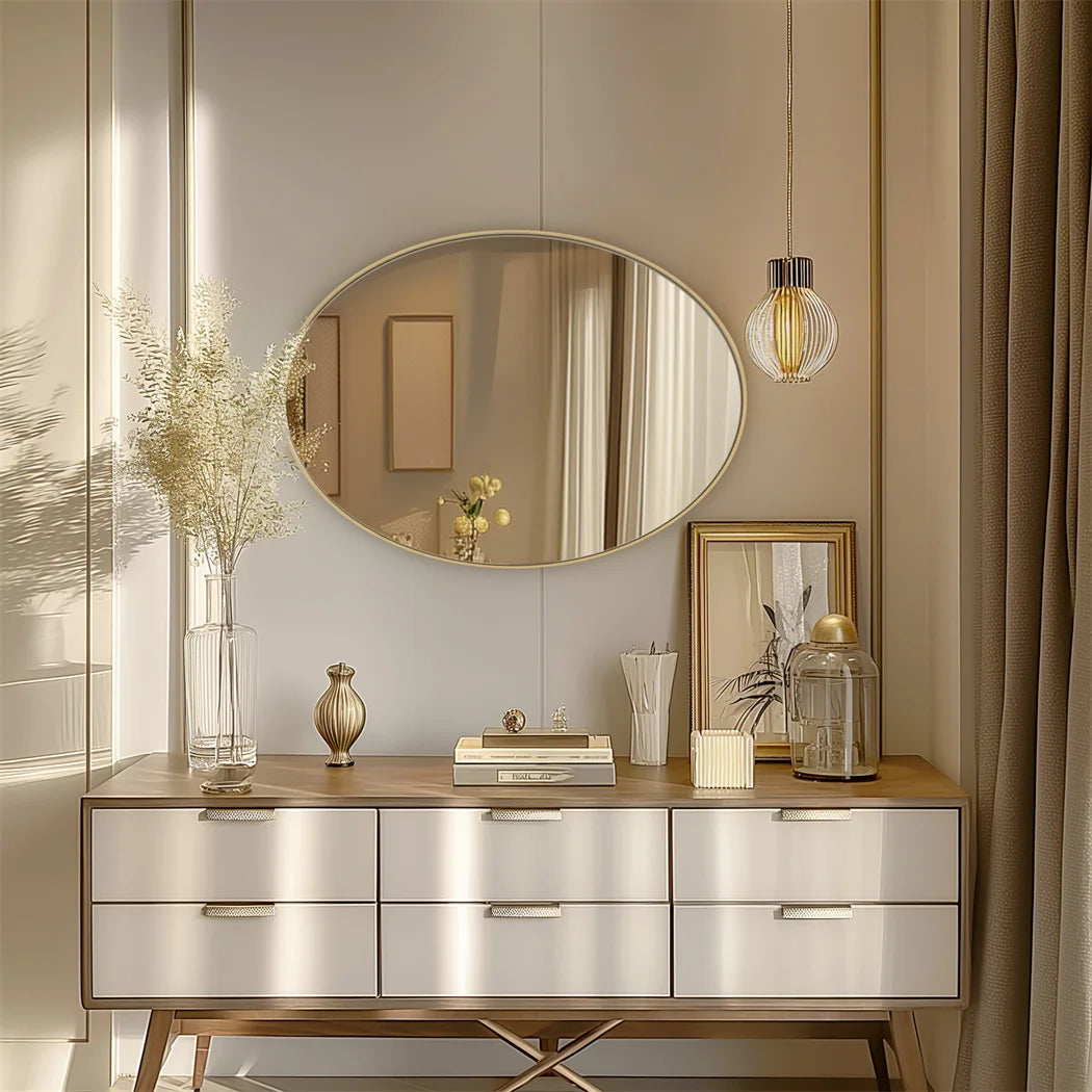 Brushed Gold Wall Mirror