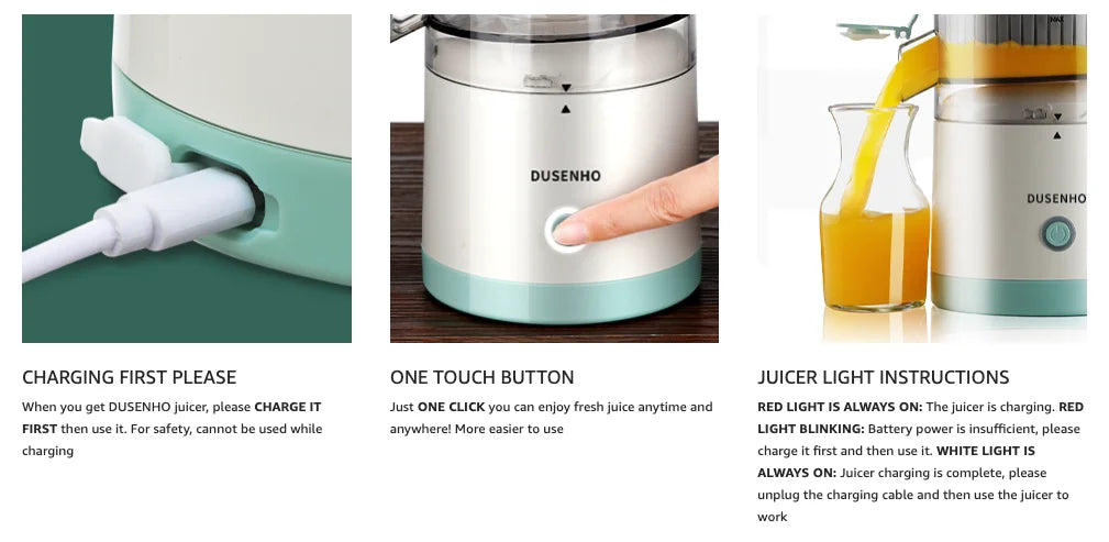 Rechargeable Electric Citrus Juicer