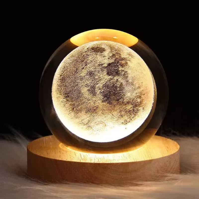 3D Crystal Galaxy Night Light