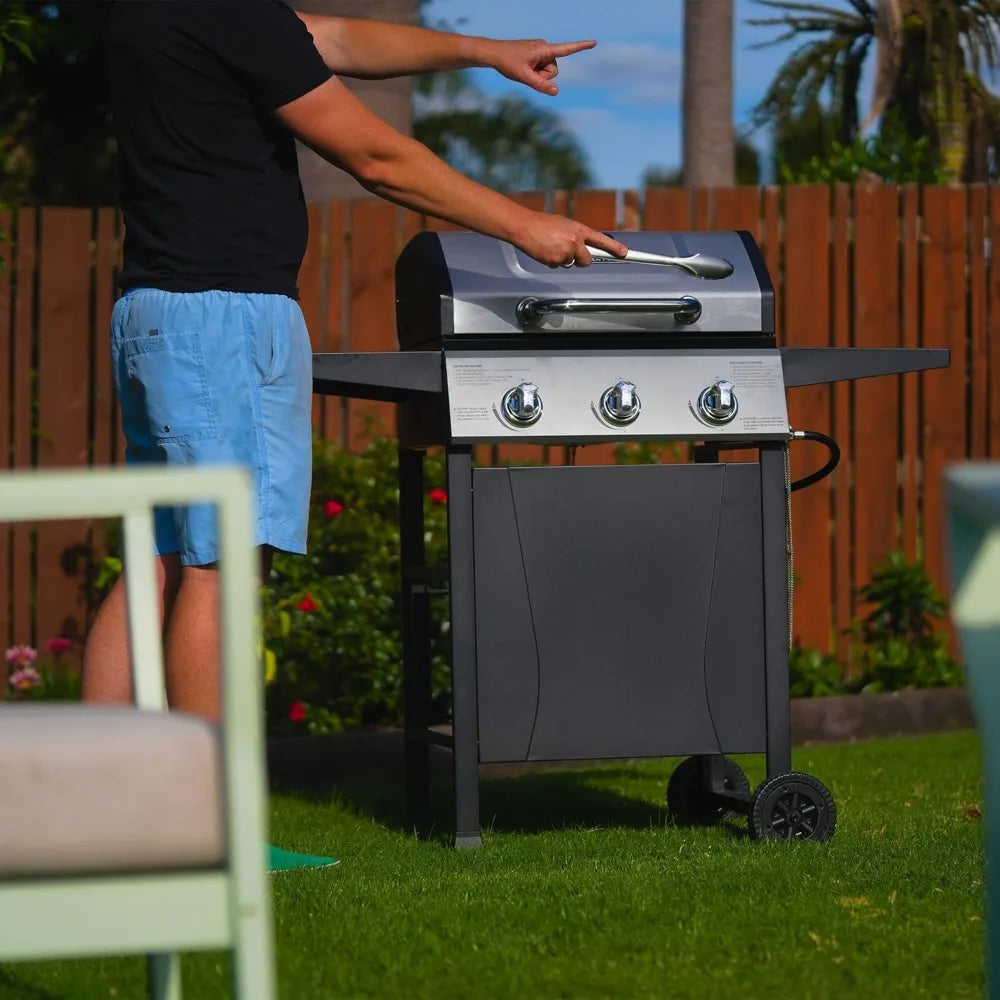 Portable 3-Burner Gas Grill