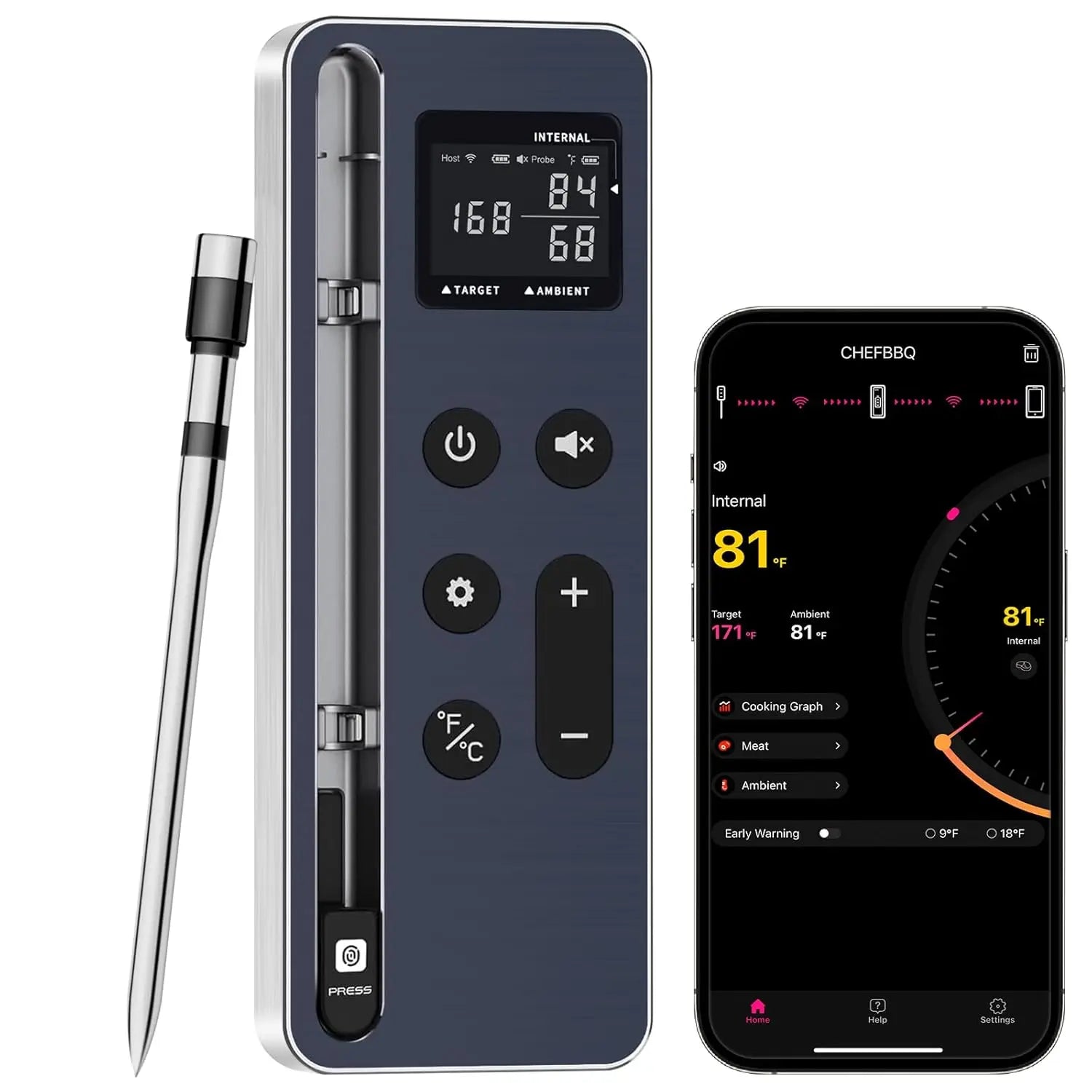 Wireless Bluetooth Meat Thermometer
