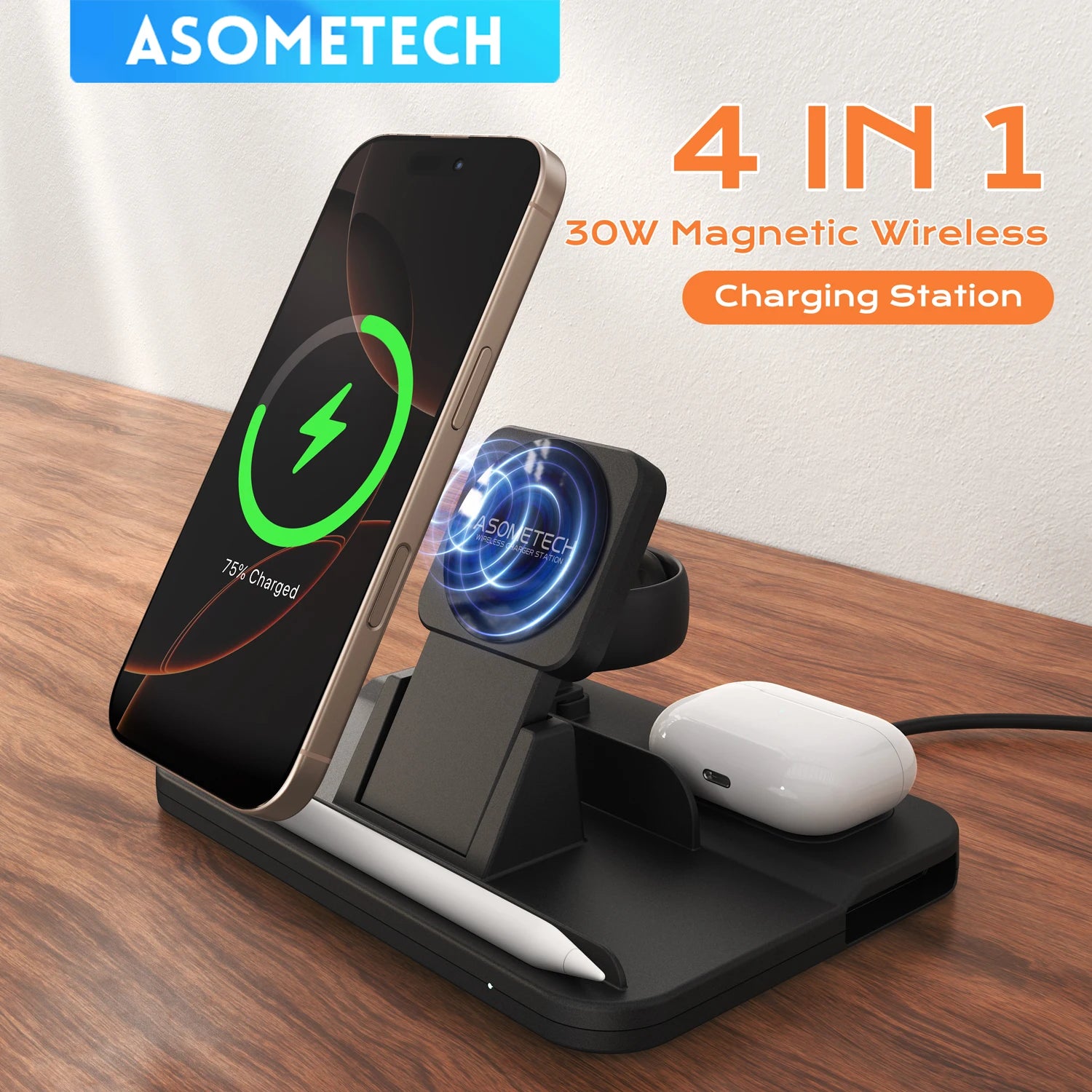 4-in-1 Magnetic Wireless Charging Stand