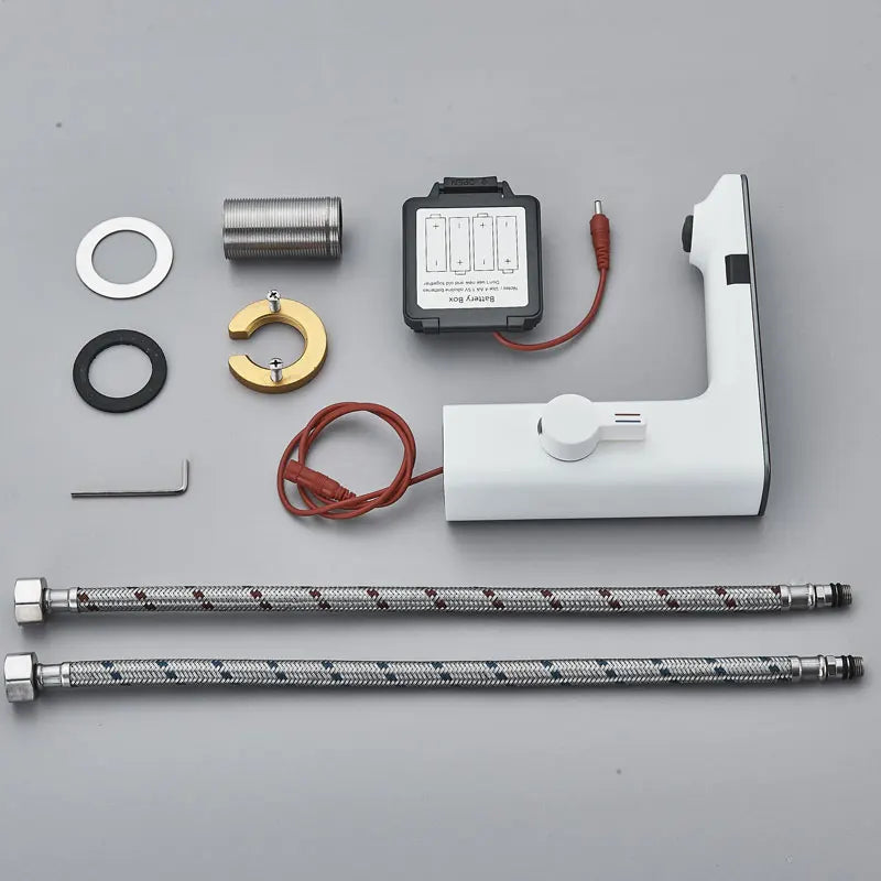 White Smart Dual Sensor Faucet