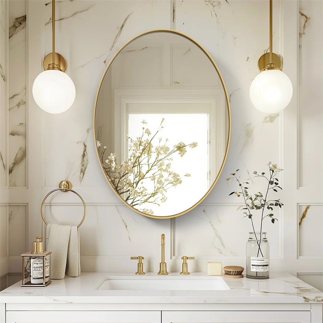 Brushed Gold Wall Mirror