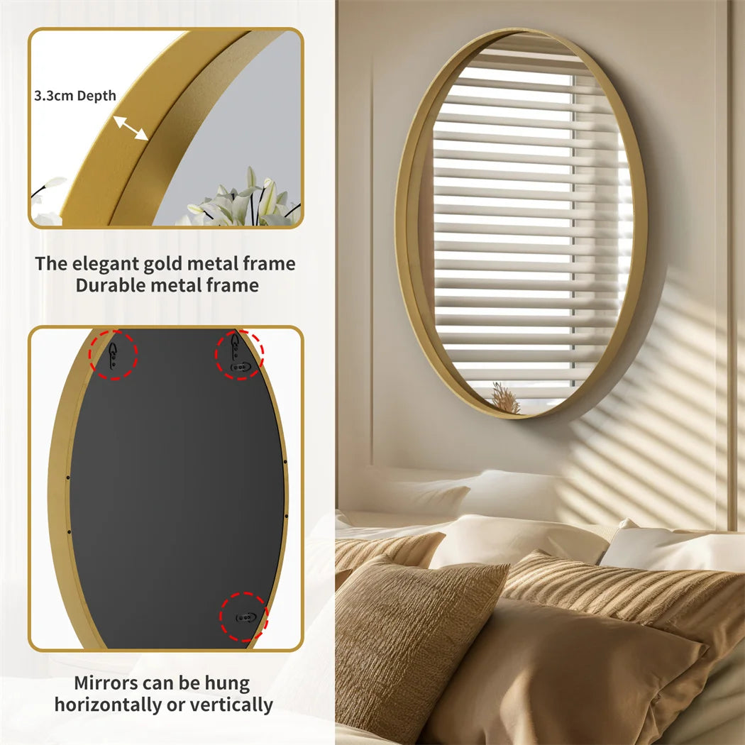 Brushed Gold Wall Mirror