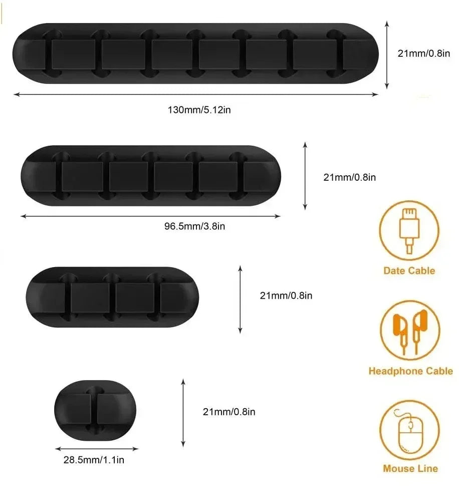 Silicone Cable Organizer Clips