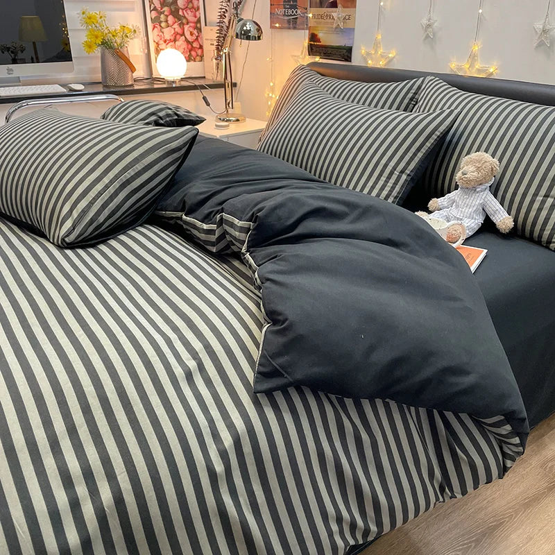 Plaid Cotton Bedding Set