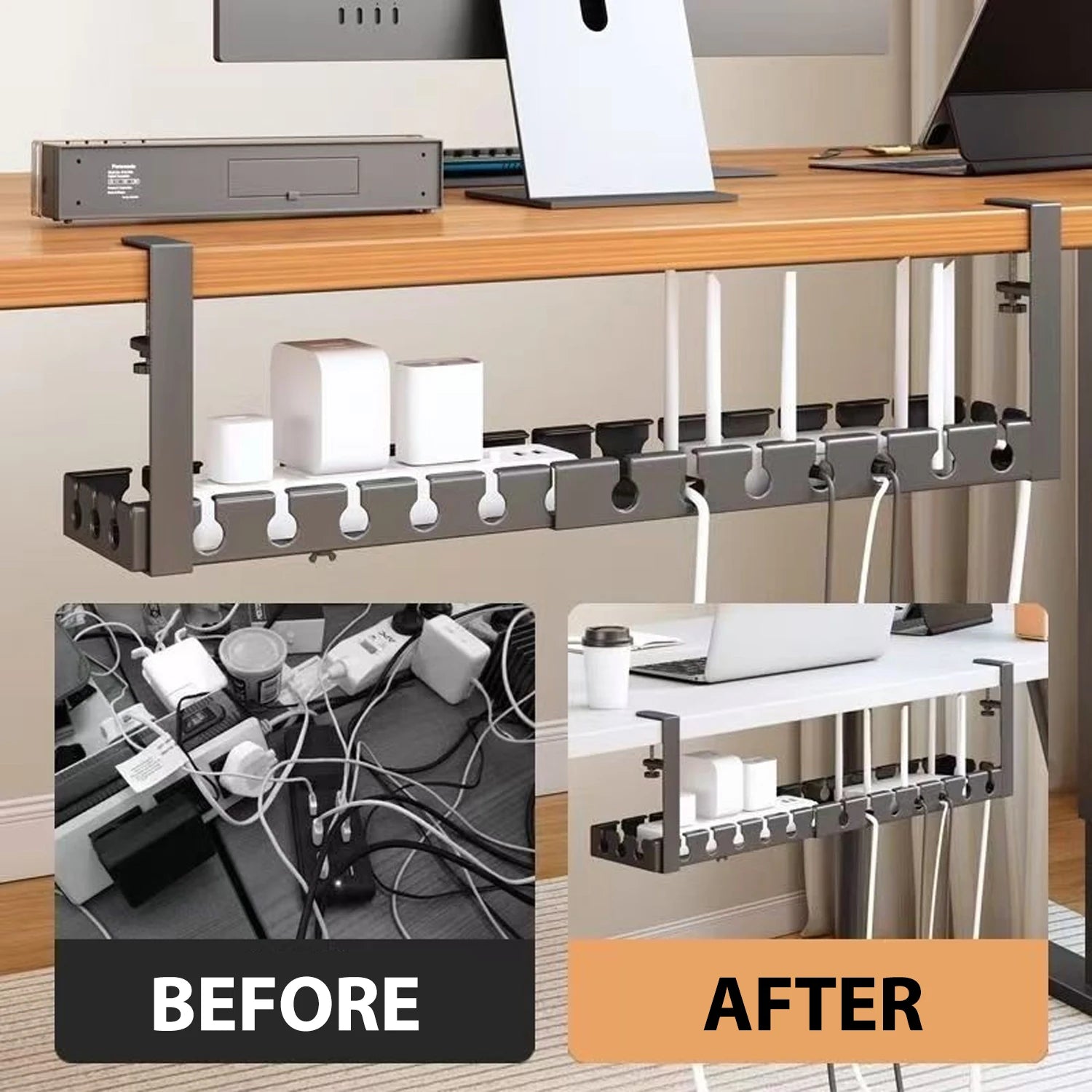Under Desk Cable Management Tray