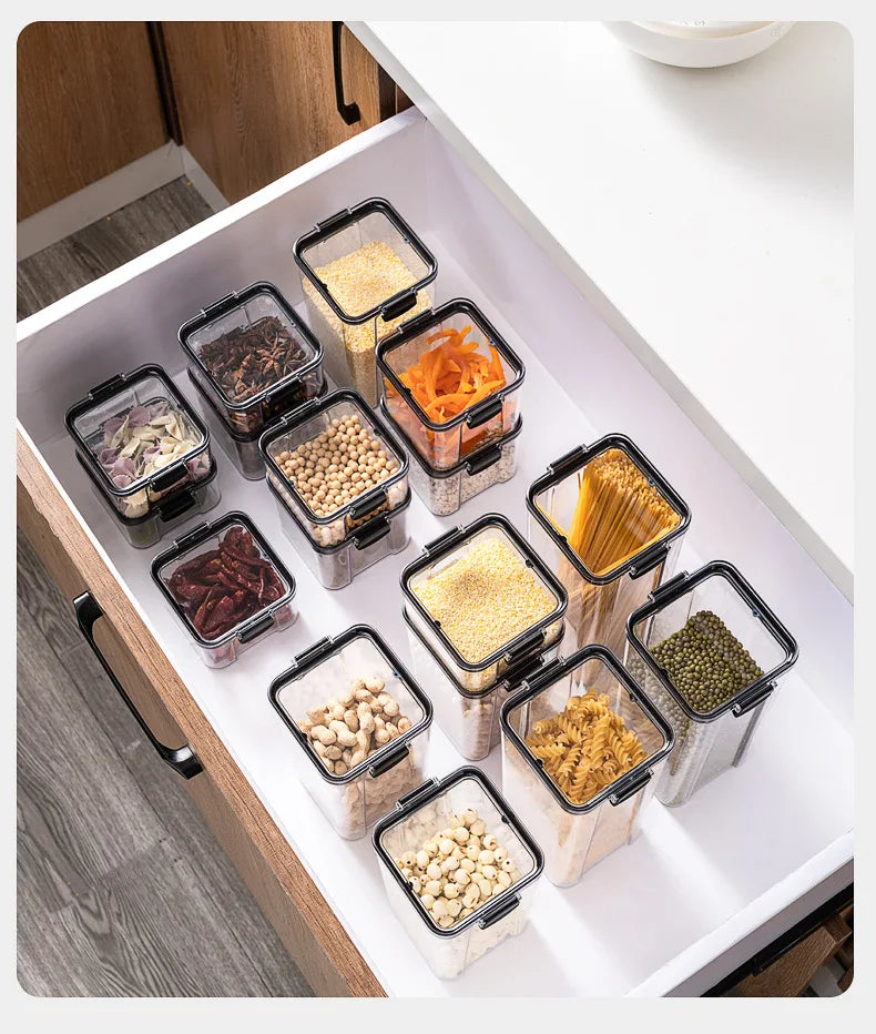 Sealed Kitchen Storage Jars Set
