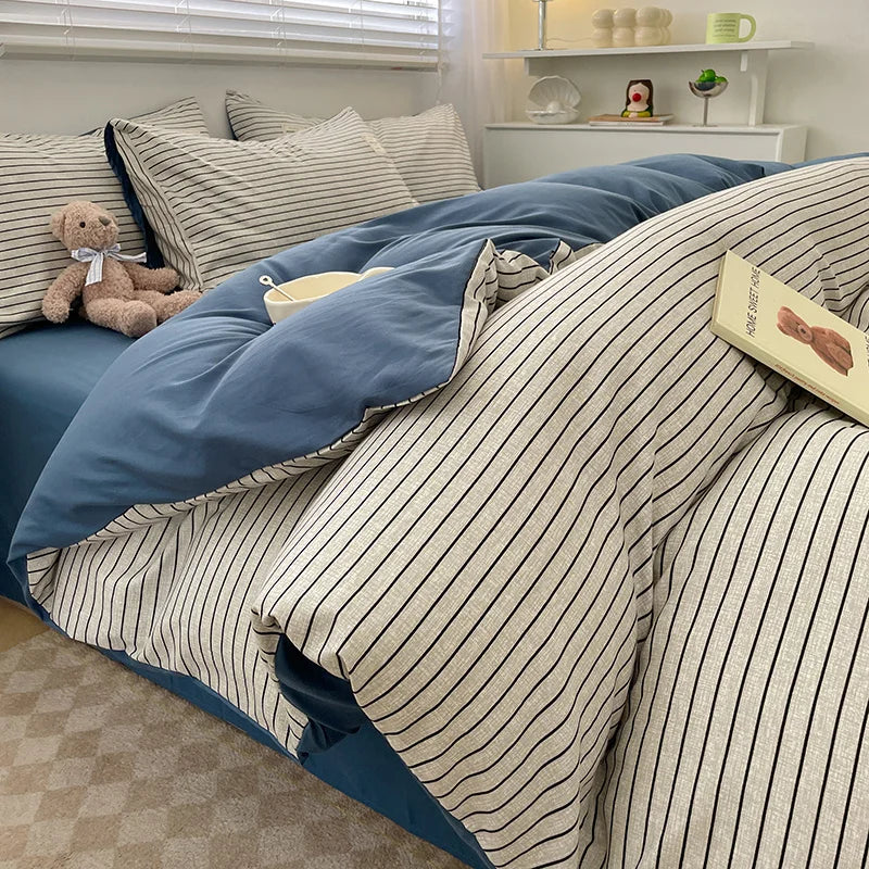 Plaid Cotton Bedding Set
