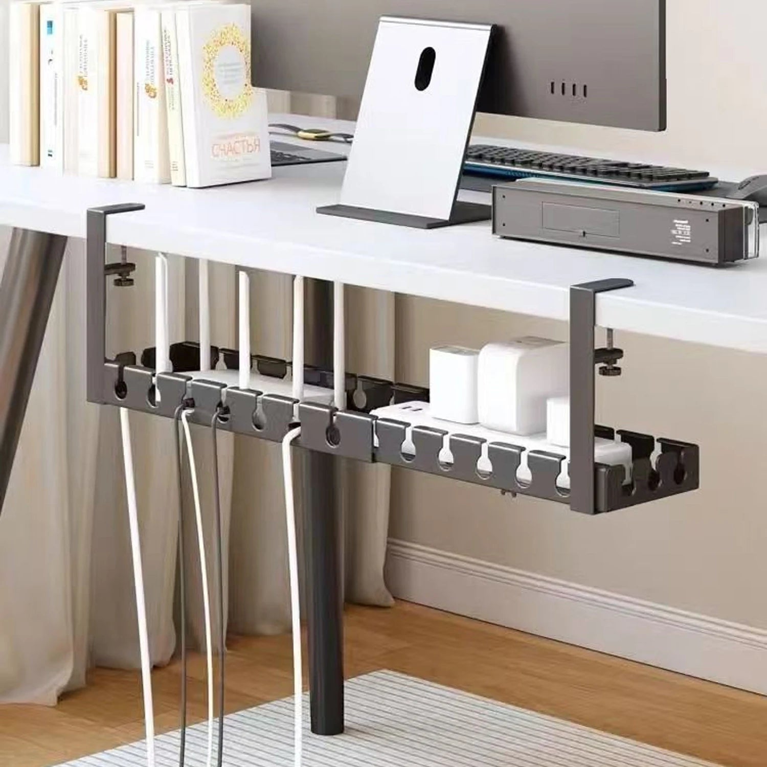 Under Desk Cable Management Tray