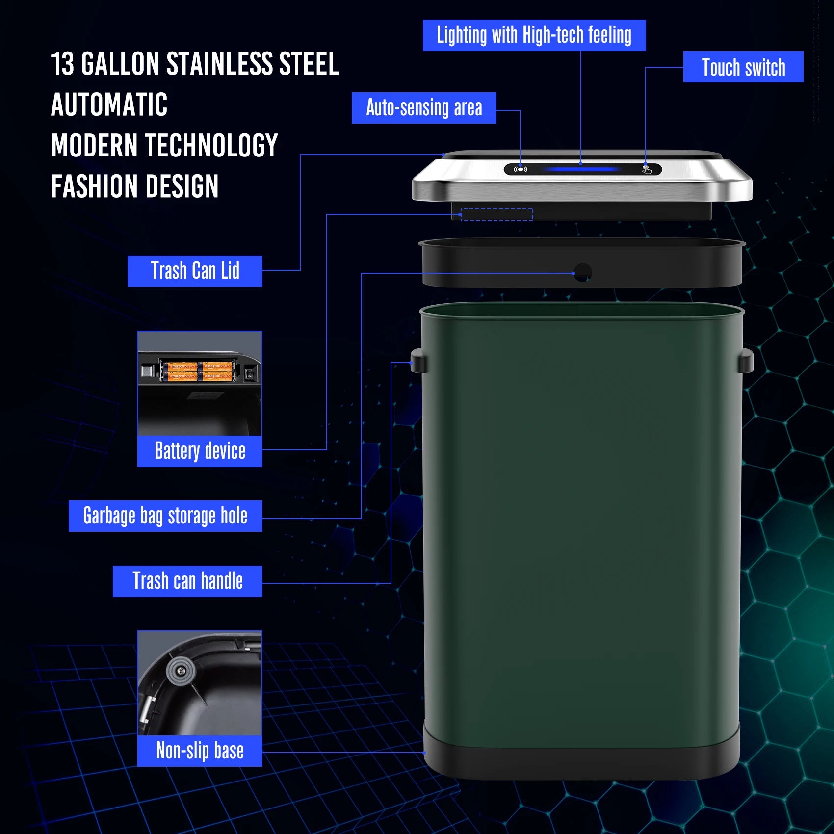 50L Smart Sensor Trash Can