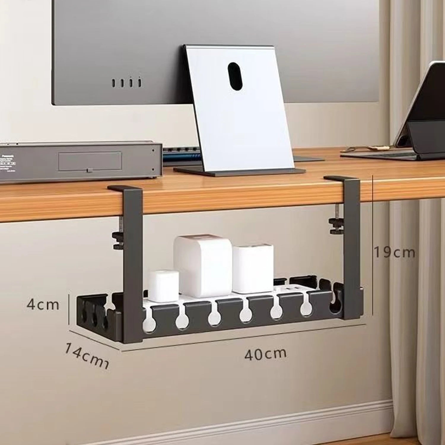 Under Desk Cable Management Tray