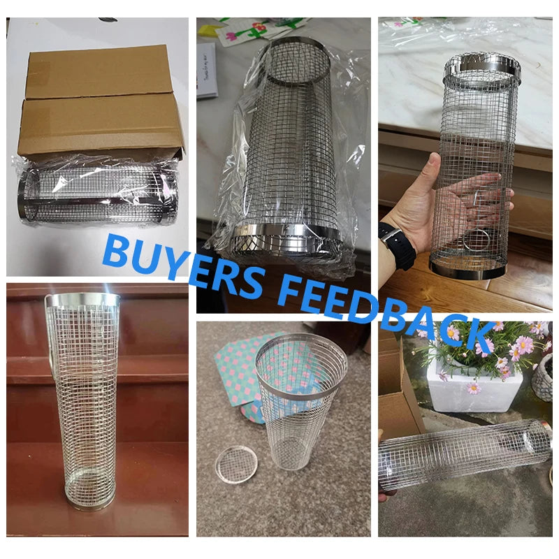 Rolling BBQ Basket – Stainless Steel Grilling Mesh for Vegetables, Fish & More