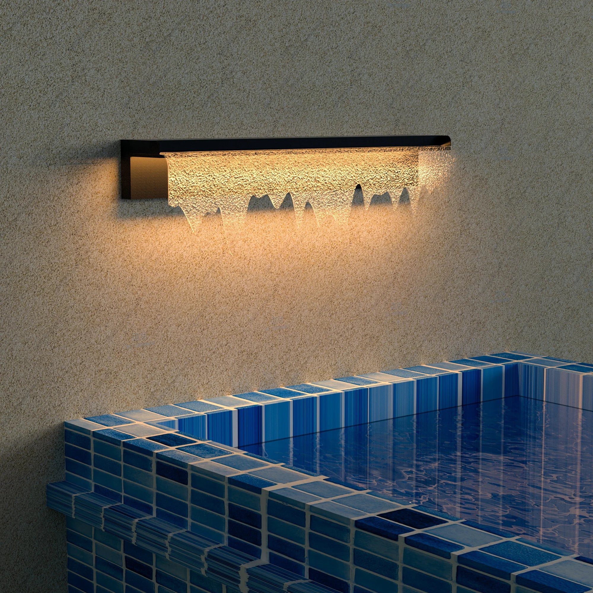 Acrylic Waterfall Wall Light