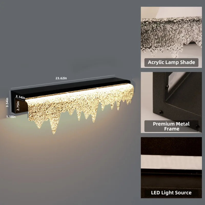 Acrylic Waterfall Wall Light