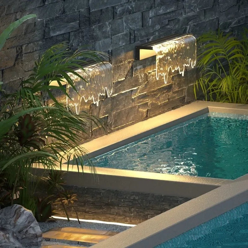 Acrylic Waterfall Wall Light
