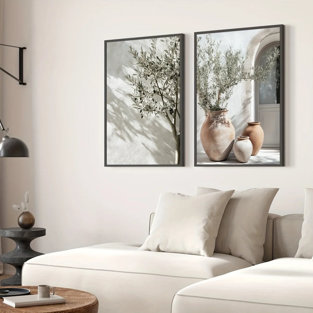 2pcs Tree Vase Wall Art Posters