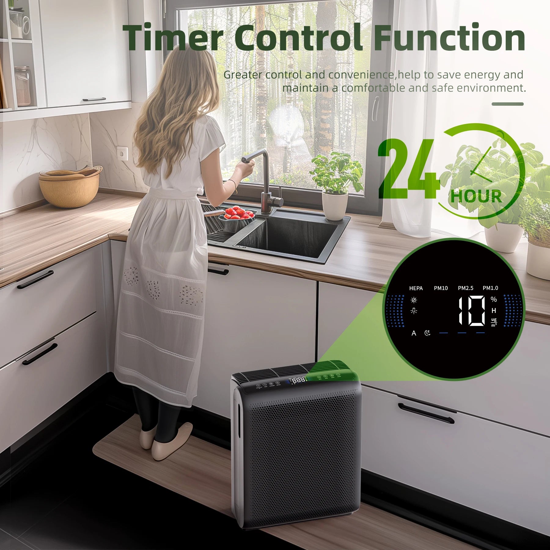 Smart Air Purifier with HEPA Filter
