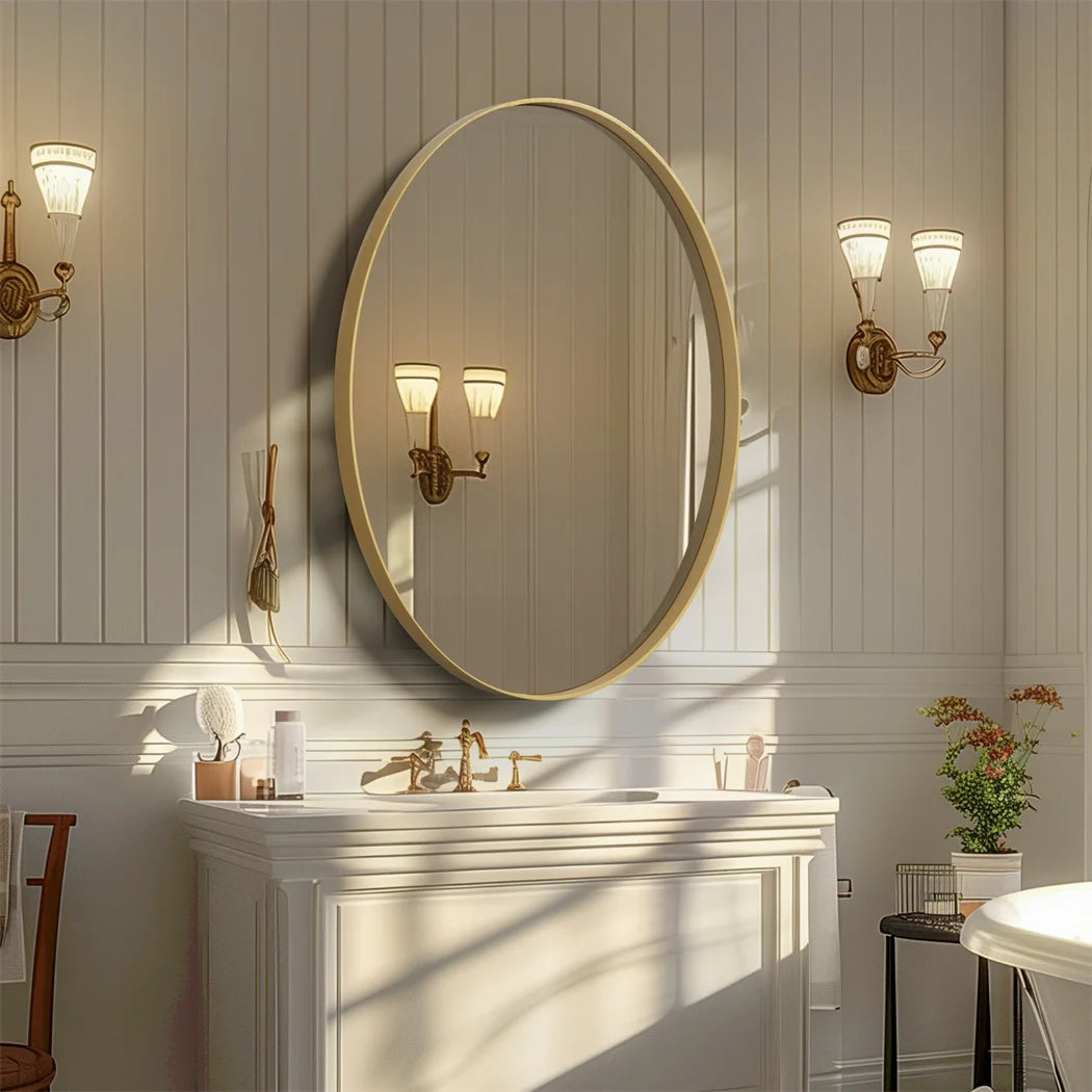 Brushed Gold Wall Mirror