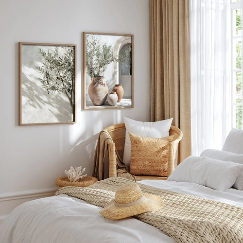 2pcs Tree Vase Wall Art Posters