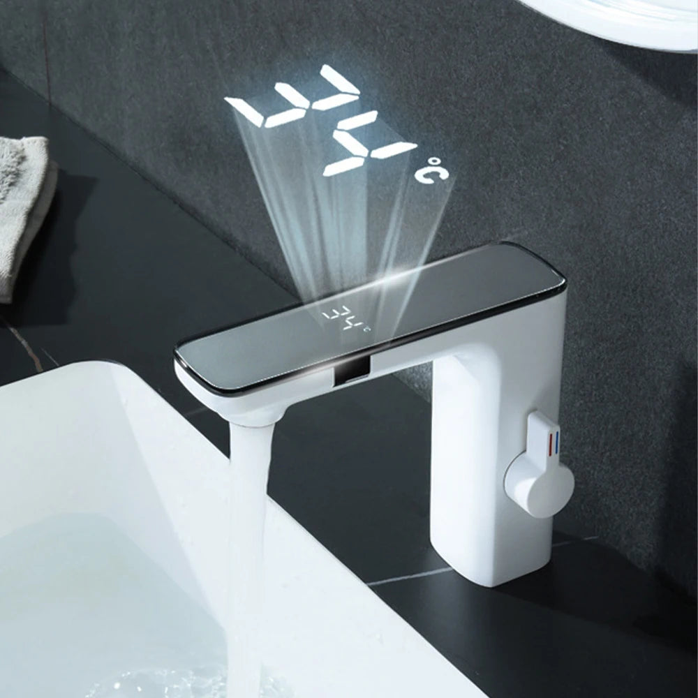 White Smart Dual Sensor Faucet