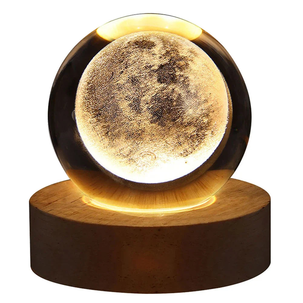 3D Crystal Galaxy Night Light