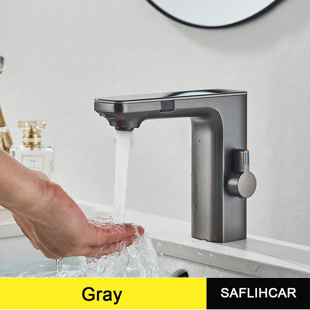 White Smart Dual Sensor Faucet