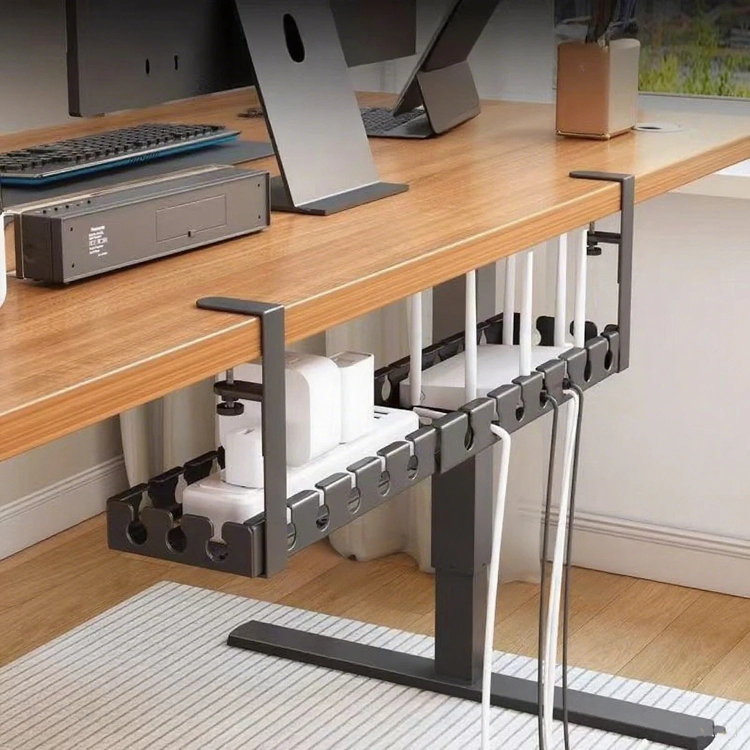 Under Desk Cable Management Tray