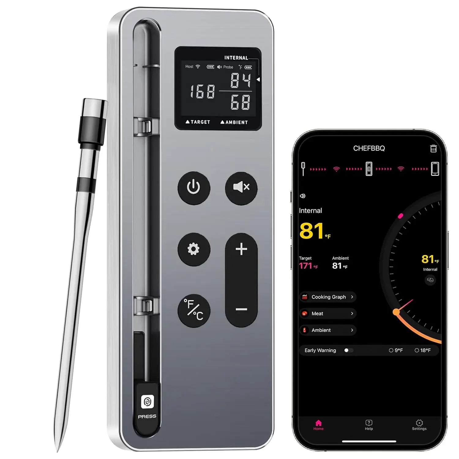 Wireless Bluetooth Meat Thermometer