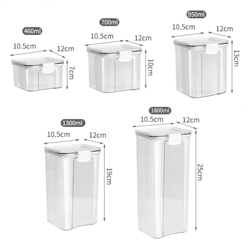 Sealed Kitchen Storage Jars Set