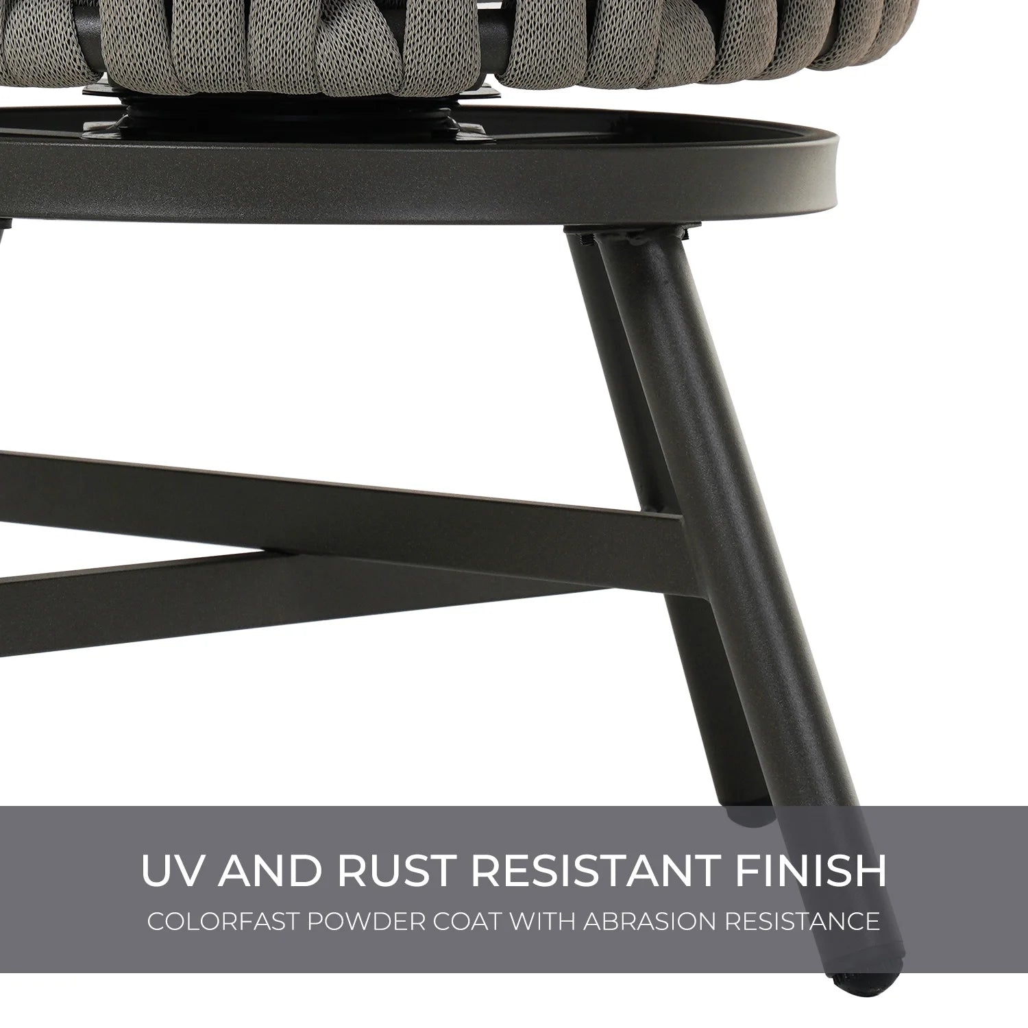 Set of 2 Swivel Wicker Patio Chairs