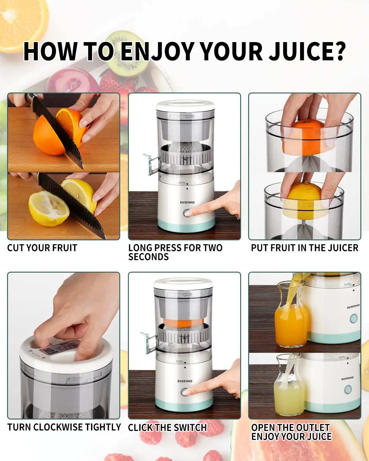 Rechargeable Electric Citrus Juicer
