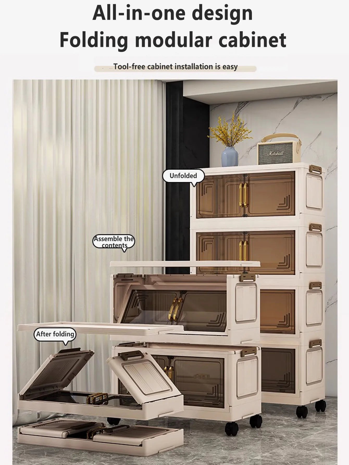Folding Storage Cabinet Wardrobe