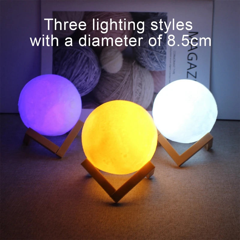 8cm LED Moon Night Lamp