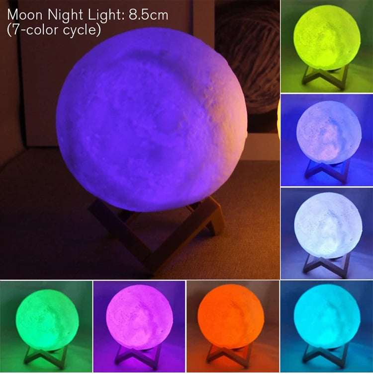 8cm LED Moon Night Lamp