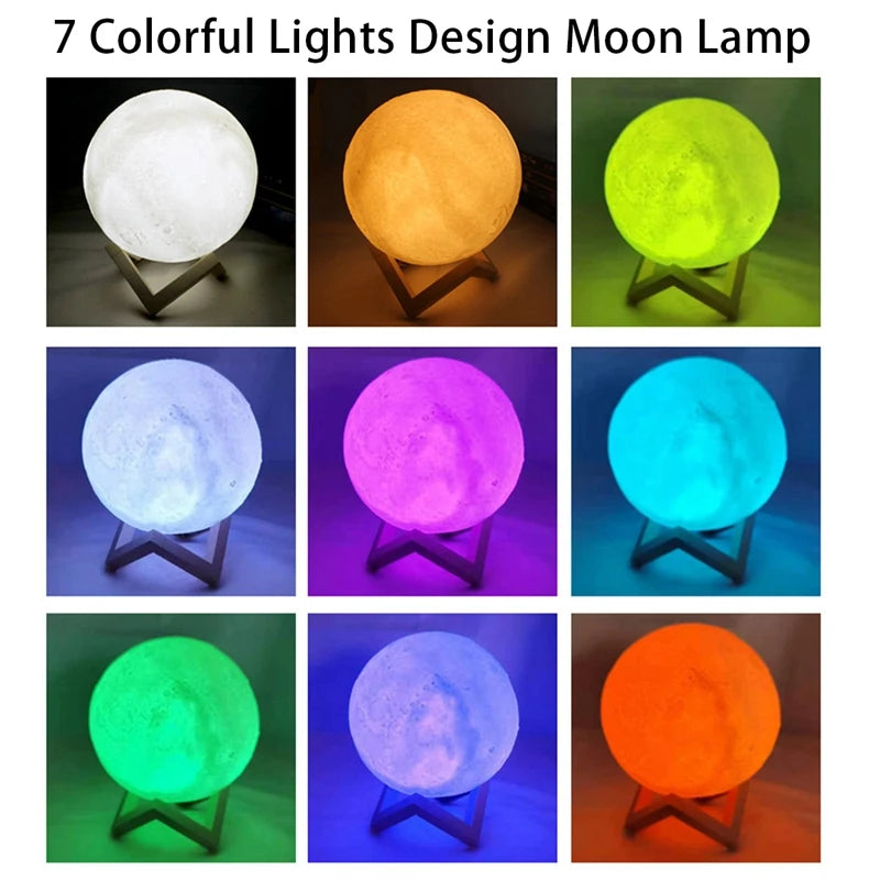 8cm LED Moon Night Lamp