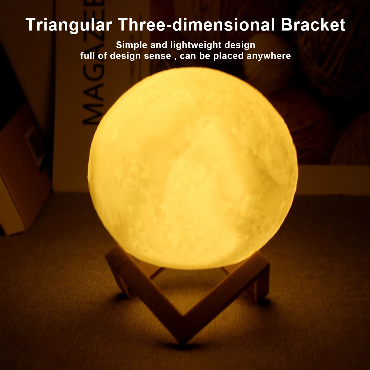 8cm LED Moon Night Lamp