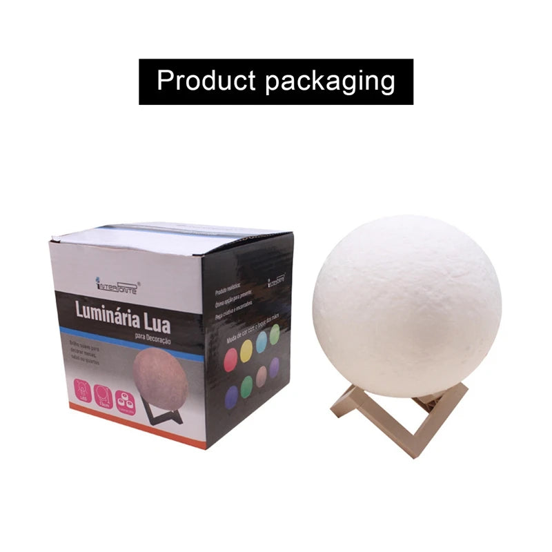 8cm LED Moon Night Lamp
