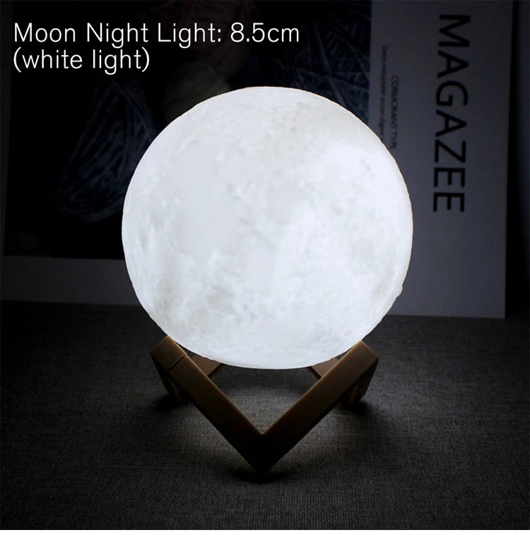 8cm LED Moon Night Lamp