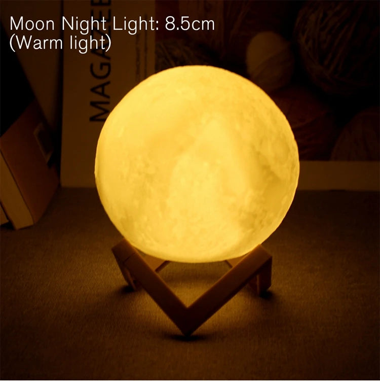 8cm LED Moon Night Lamp
